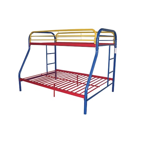 Oceantailer 60 x 78 x 54 in. Metal Tube Twin Full Bunk Bed - Rainbow 286577